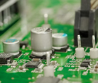 A PCB during Wavesolder preheating phase.